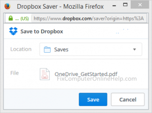 saving into  dropbox folder