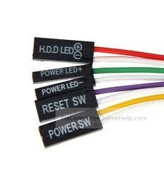 PC front panel power reset hdd and led cable