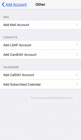 iphone - add email accounts - others