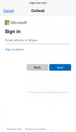 iphone add outlook hotmail email account